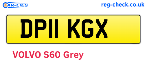 DP11KGX are the vehicle registration plates.