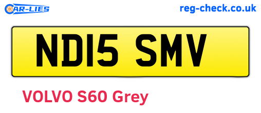 ND15SMV are the vehicle registration plates.