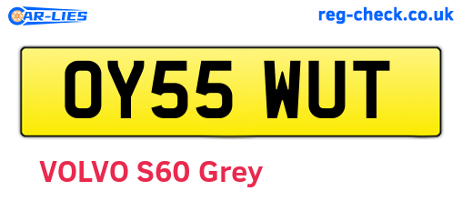 OY55WUT are the vehicle registration plates.