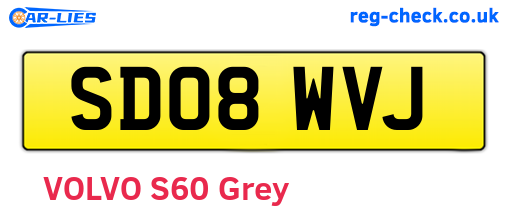 SD08WVJ are the vehicle registration plates.