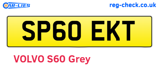 SP60EKT are the vehicle registration plates.