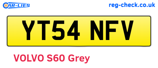 YT54NFV are the vehicle registration plates.