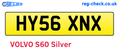 HY56XNX are the vehicle registration plates.