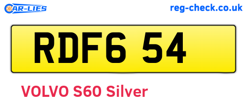 RDF654 are the vehicle registration plates.