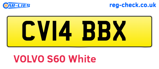 CV14BBX are the vehicle registration plates.
