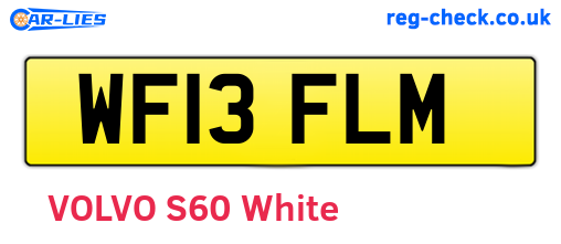WF13FLM are the vehicle registration plates.