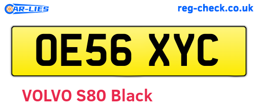 OE56XYC are the vehicle registration plates.