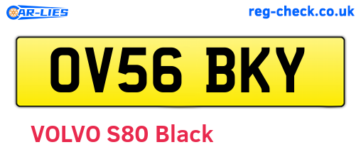 OV56BKY are the vehicle registration plates.