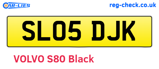 SL05DJK are the vehicle registration plates.