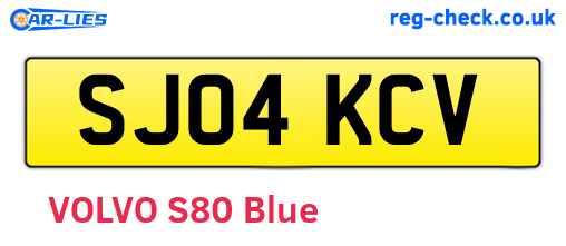 SJ04KCV are the vehicle registration plates.