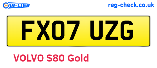 FX07UZG are the vehicle registration plates.
