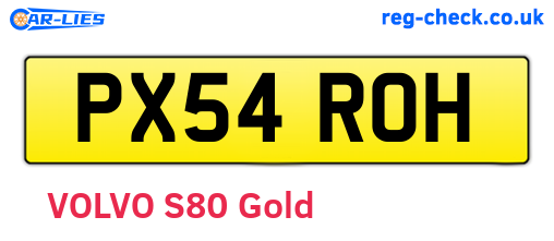 PX54ROH are the vehicle registration plates.