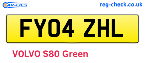 FY04ZHL are the vehicle registration plates.
