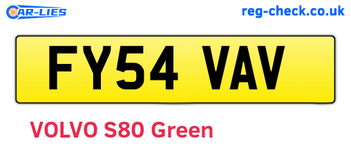 FY54VAV are the vehicle registration plates.
