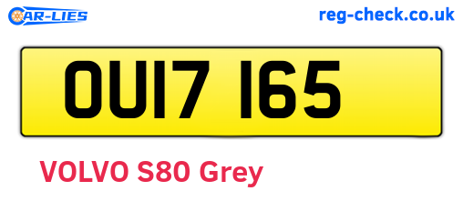 OUI7165 are the vehicle registration plates.