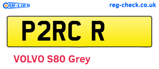 P2RCR are the vehicle registration plates.