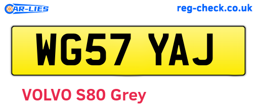 WG57YAJ are the vehicle registration plates.