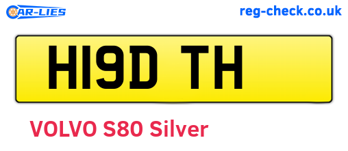 H19DTH are the vehicle registration plates.