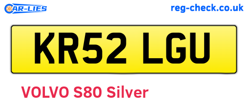 KR52LGU are the vehicle registration plates.