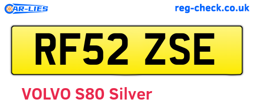 RF52ZSE are the vehicle registration plates.