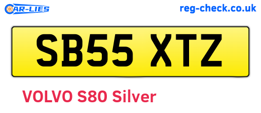 SB55XTZ are the vehicle registration plates.