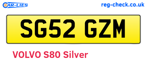 SG52GZM are the vehicle registration plates.