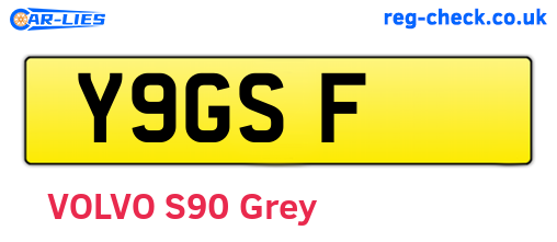 Y9GSF are the vehicle registration plates.