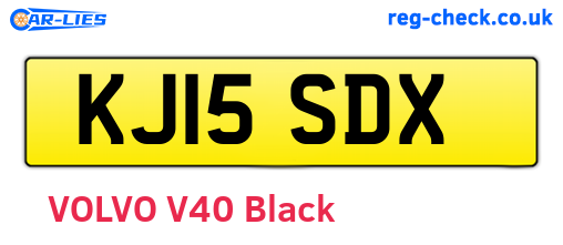 KJ15SDX are the vehicle registration plates.