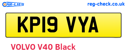 KP19VYA are the vehicle registration plates.