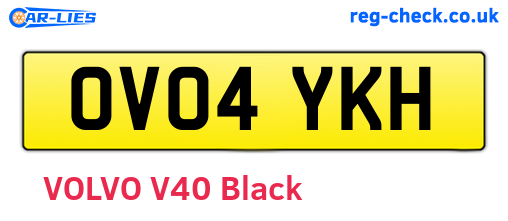 OV04YKH are the vehicle registration plates.