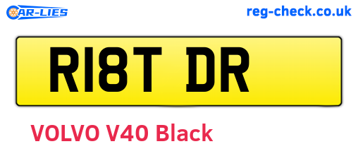 R18TDR are the vehicle registration plates.