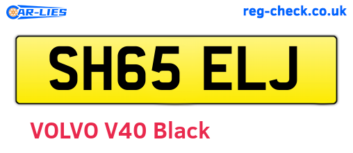 SH65ELJ are the vehicle registration plates.