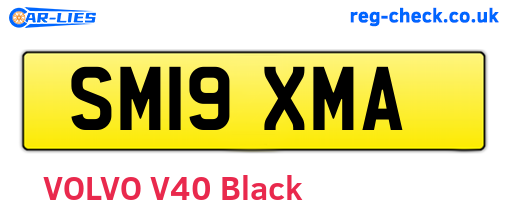 SM19XMA are the vehicle registration plates.