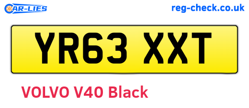 YR63XXT are the vehicle registration plates.