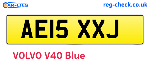 AE15XXJ are the vehicle registration plates.