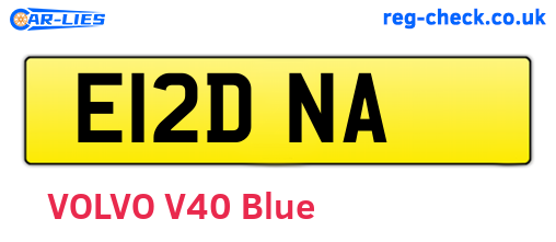 E12DNA are the vehicle registration plates.