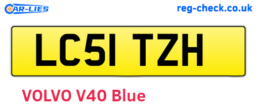 LC51TZH are the vehicle registration plates.