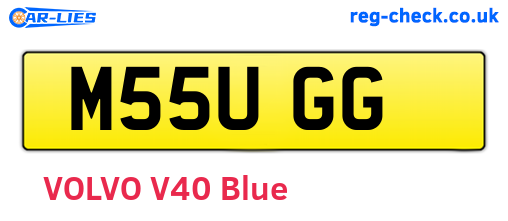 M55UGG are the vehicle registration plates.