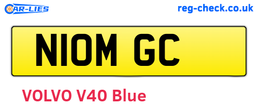 N10MGC are the vehicle registration plates.