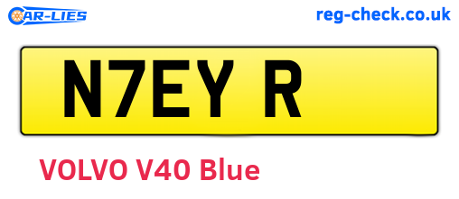 N7EYR are the vehicle registration plates.