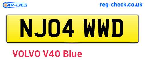 NJ04WWD are the vehicle registration plates.