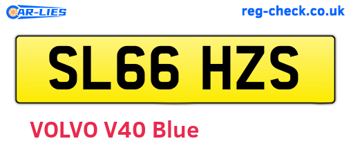 SL66HZS are the vehicle registration plates.