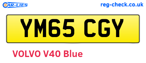 YM65CGY are the vehicle registration plates.
