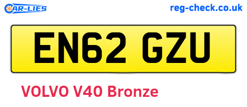EN62GZU are the vehicle registration plates.