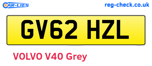 GV62HZL are the vehicle registration plates.