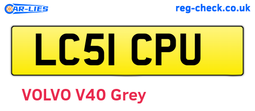 LC51CPU are the vehicle registration plates.