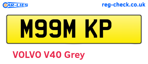 M99MKP are the vehicle registration plates.