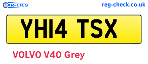 YH14TSX are the vehicle registration plates.