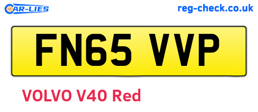 FN65VVP are the vehicle registration plates.