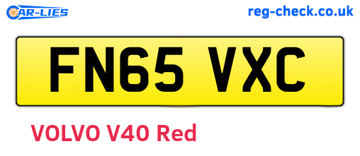 FN65VXC are the vehicle registration plates.
